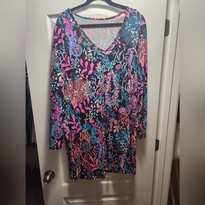 Lilly Pulitzer Etta V-Neck Dress Long Sleeves!